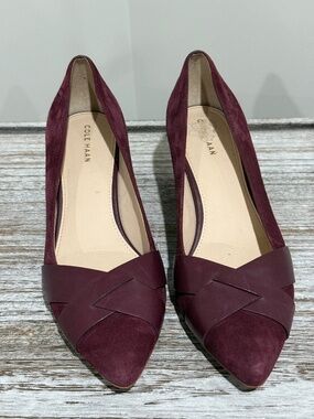 Cole Haan Carlee suede Pump in color "wine tasting" size 8.5B